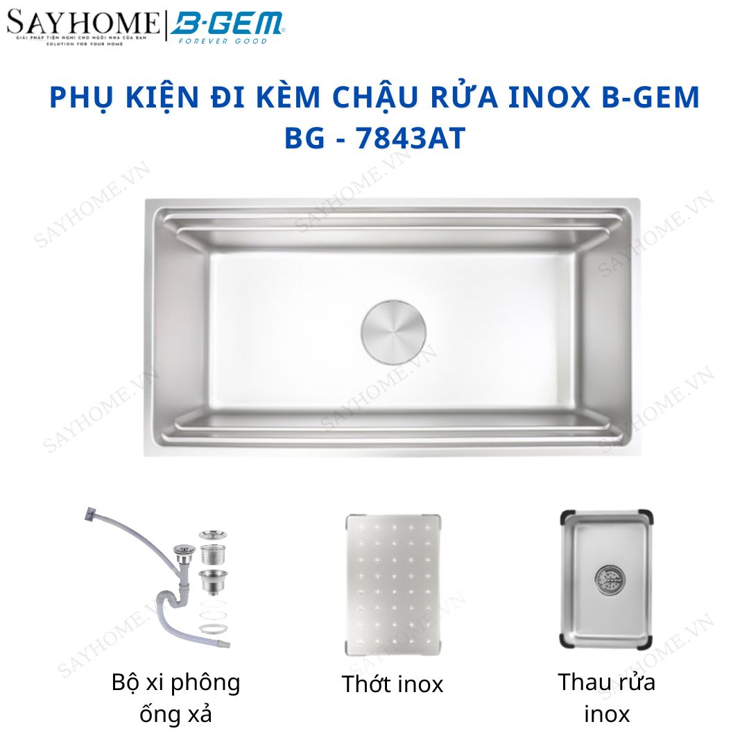Chậu rửa chén bát 1 hố inox 304 B-GEM BG - 7843AT 78cm tại thành phố Hồ Chí Minh