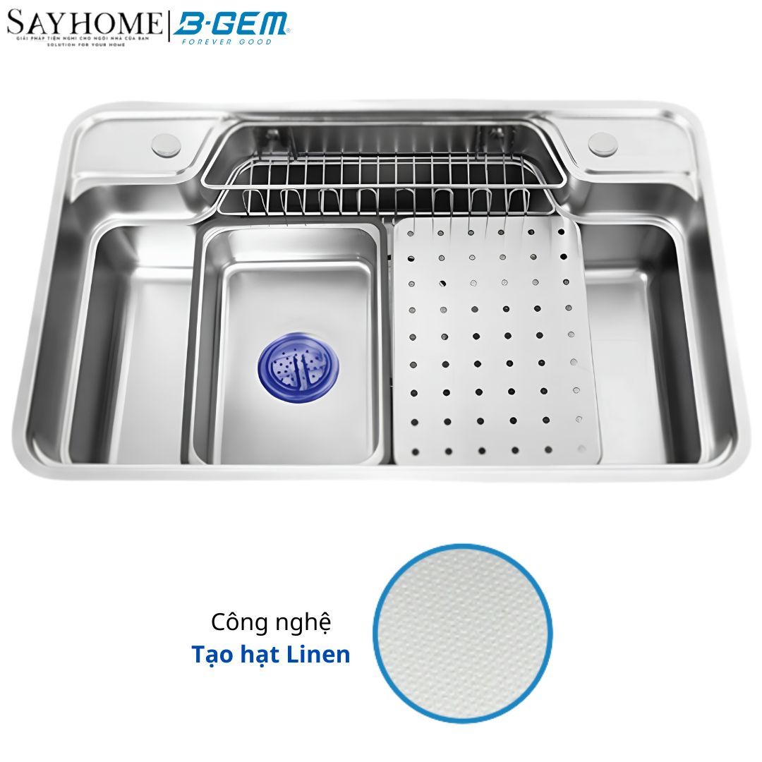 Chậu rửa chén bát 1 hố inox 304 B-GEM BG - 7848CPH 78cm tại thành phố Hồ Chí Minh