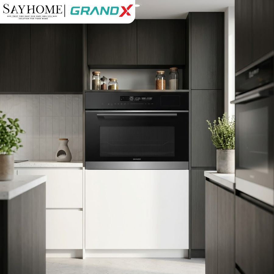 Lò nướng tích hợp lò vi sóng, lò hấp và nối chiên không dầu GrandX GX50MOS7 tại thành phố Hồ Chí Minh