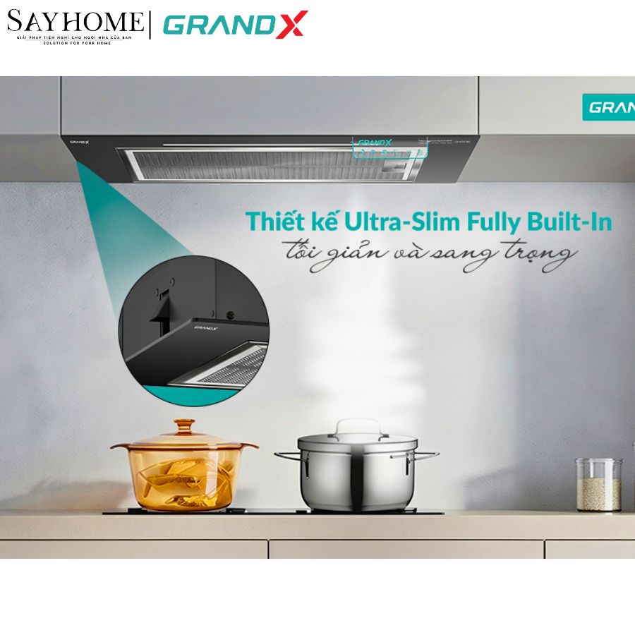 Máy hút mùi GrandX GX H70F79G âm tủ toàn phần tại thành phố Hồ Chí Minh