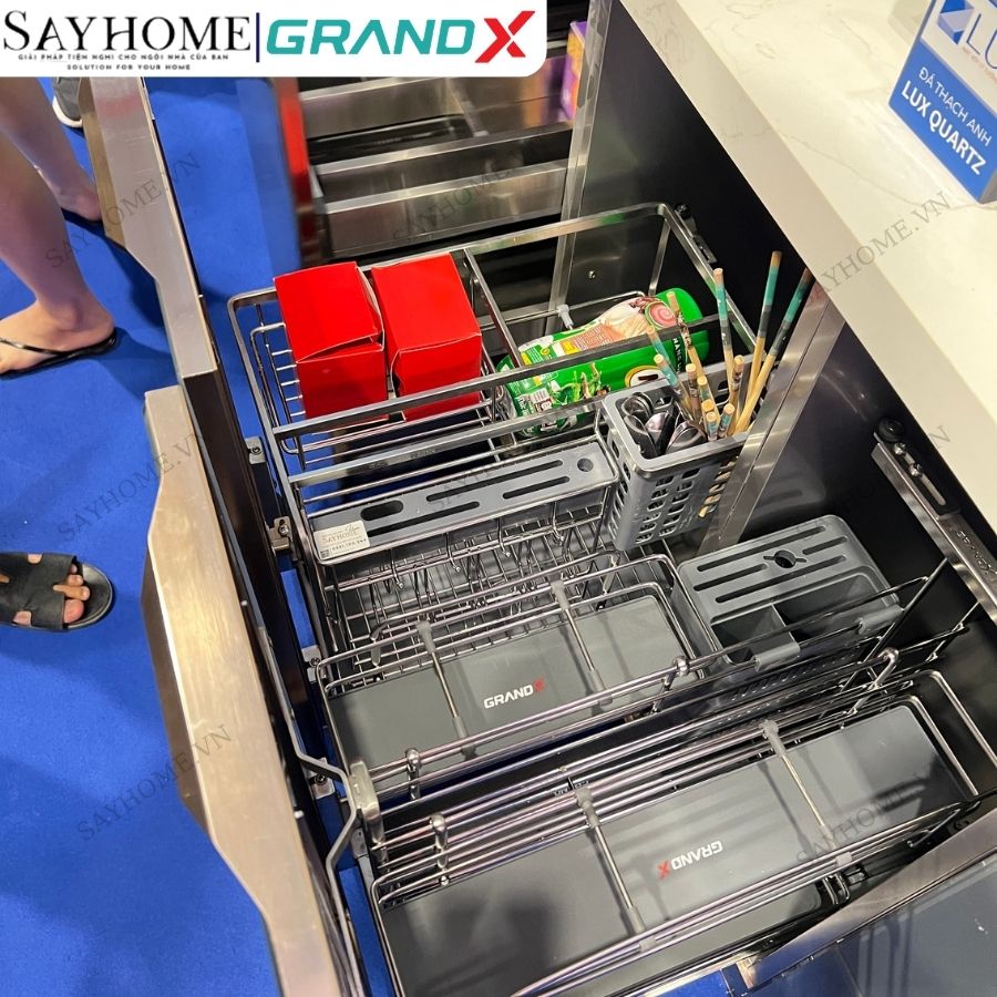 Thông số kĩ thuật Giá dao thớt gia vị GrandX XK.30M2, XK.35M2, XK.40M2 Sus304 nan Oval tại Thành phố Hồ Chí Minh