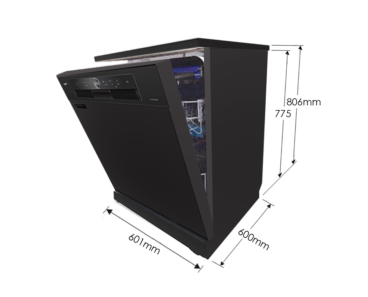 Máy rửa chén bát độc lập 14 bộ KAFF KF-S770TFTB tại thành phố Hồ Chí Minh