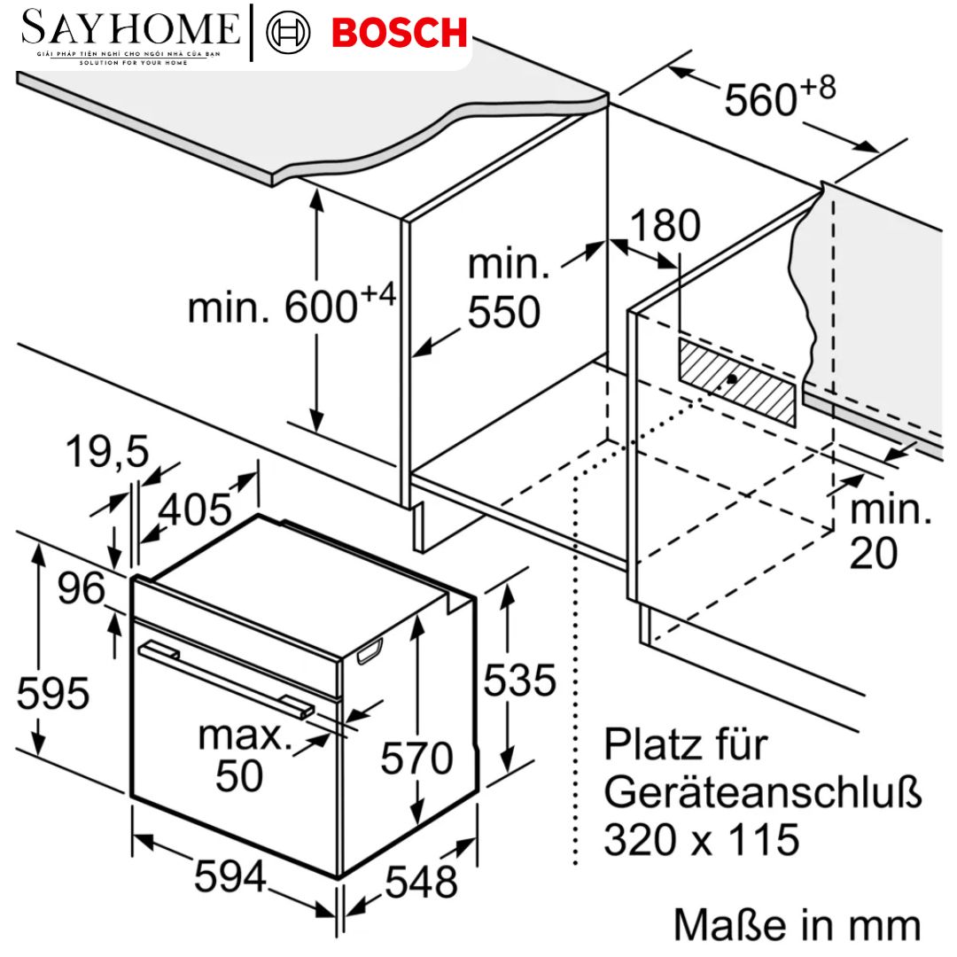 Lò nướng BOSCH HBF011BA1T Series 2 âm tủ 71 Lít tại thành phố Hồ Chí Minh