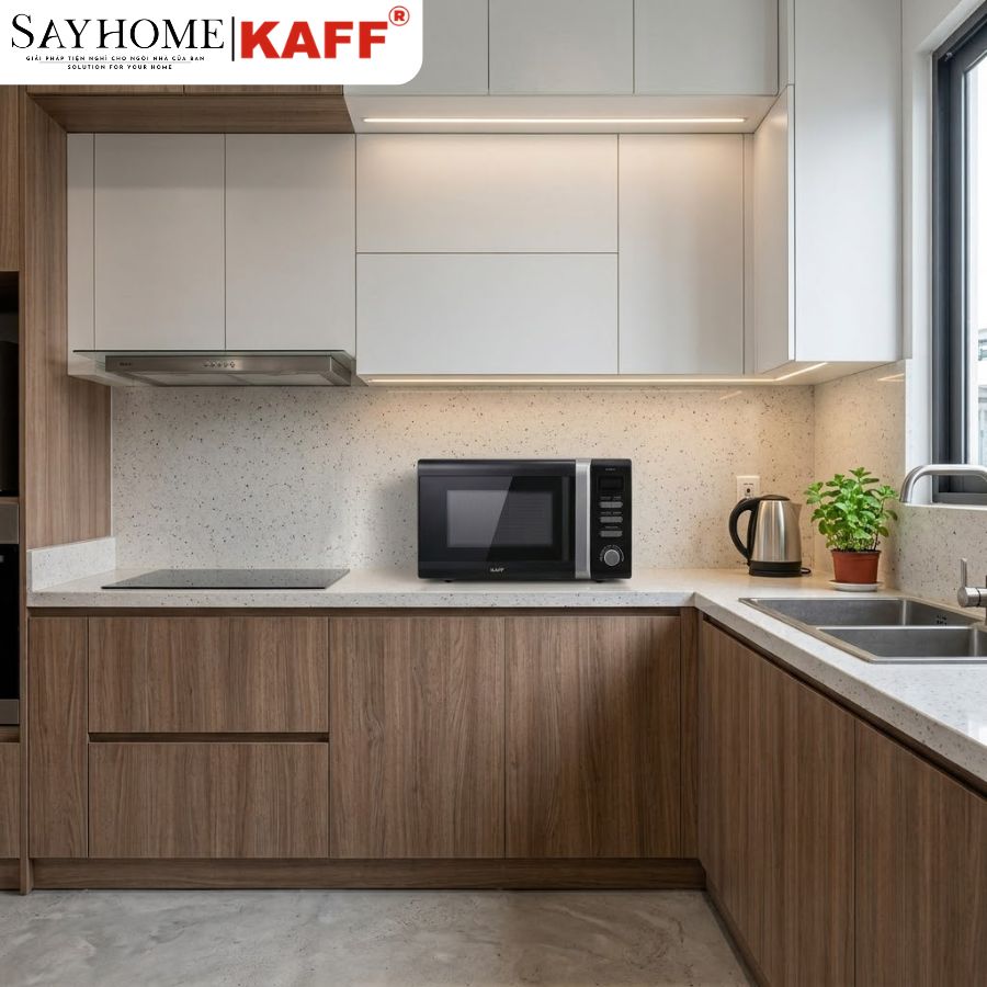 Lò vi sóng có nướng 25 lít KAFF KF- AM825TW/AM825TB tại thành phố Hồ Chí Minh