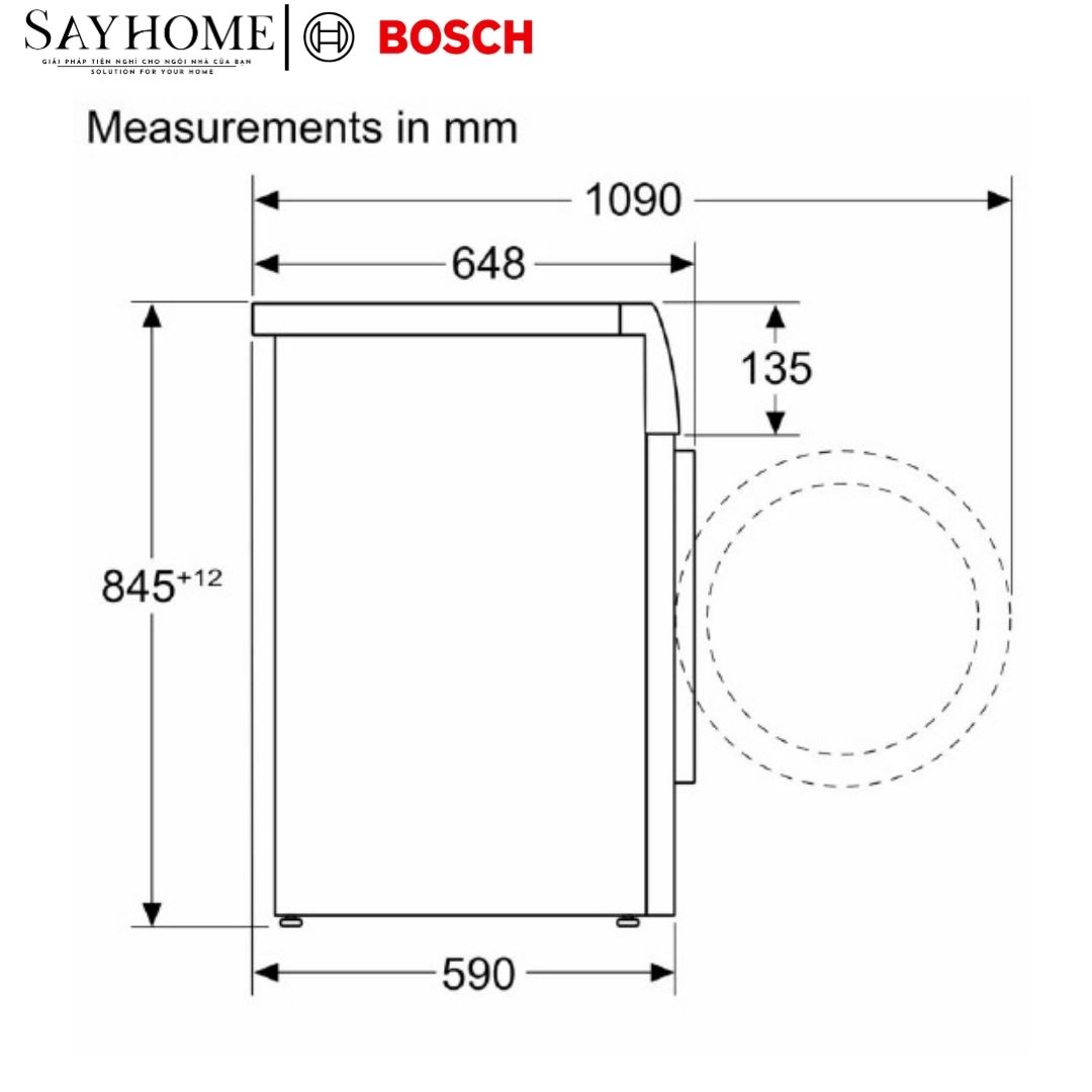 Máy Giặt BOSCH WGB254A0SG Serie 8 Cửa Trước 10kg tại thành phố Hồ Chí Minh
