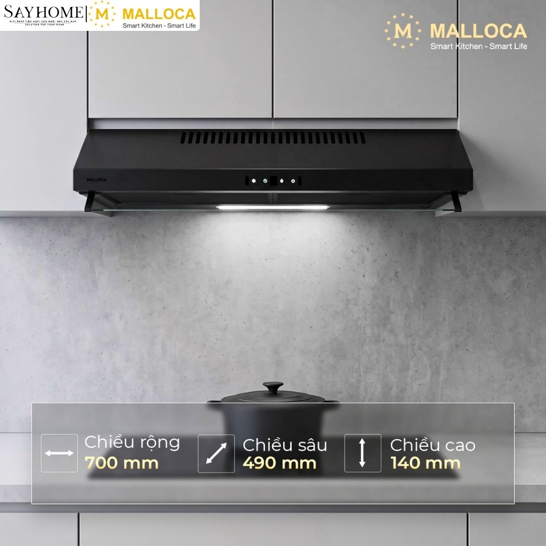 Máy hút mùi âm tủ MALLOCA MH7014B tại thành phố Hồ Chí Minh