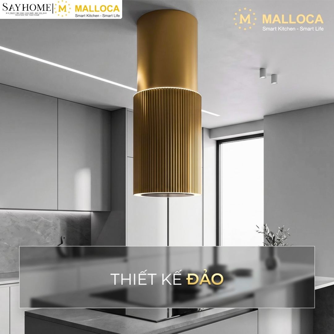 Máy hút mùi Malloca Monogold K-382G treo độc lập tại Thành phố Hồ Chí Minh