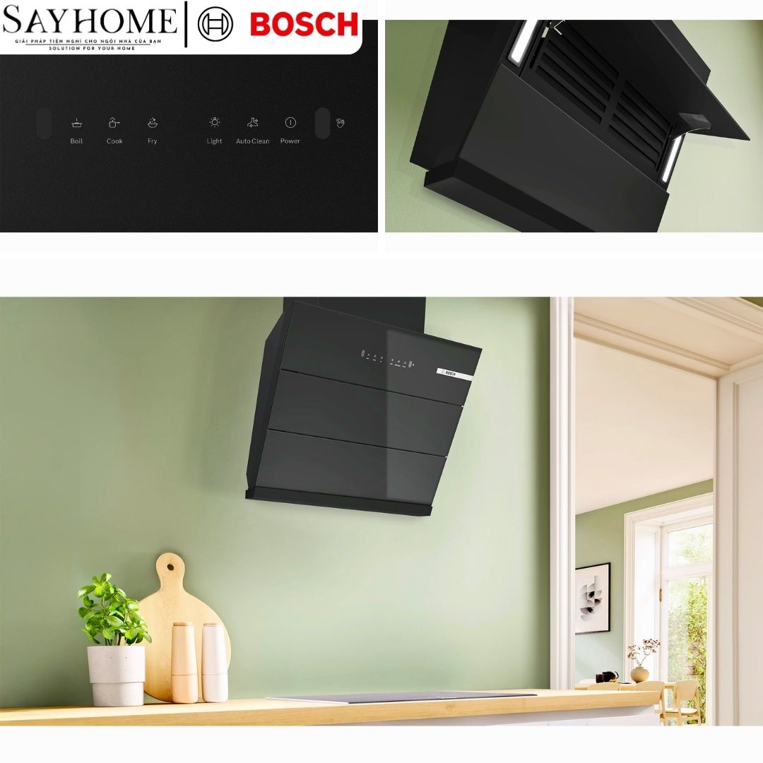 Máy hút mùi Bosch DWK68IJ60I Serie 4 mặt kính nghiêng tại thành phố Hồ Chí Minh