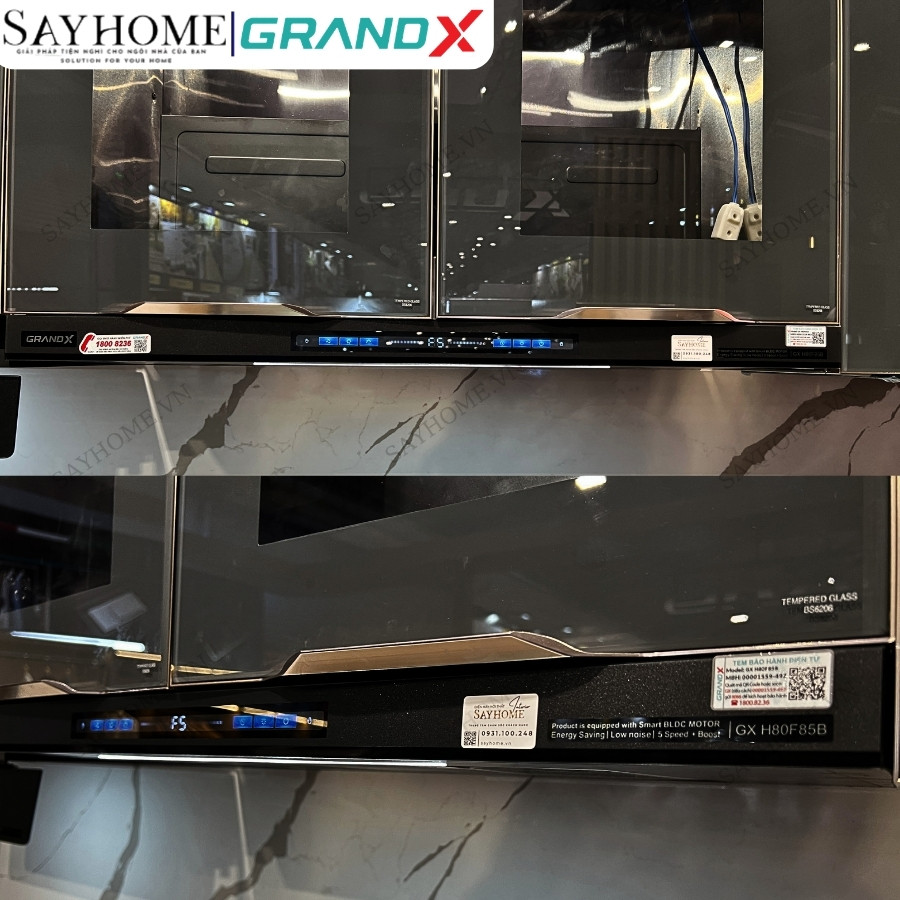 Máy hút mùi GrandX GX H70F85B/ GX H70F85G/ GX H80F85B âm tủ tại Thành phố Hồ Chí Minh