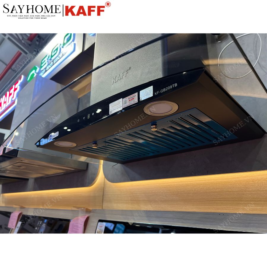Máy hút mùi KAFF KF-GB207TB, KF-GB209TB kính cong tại thành phố Hồ Chí Minh