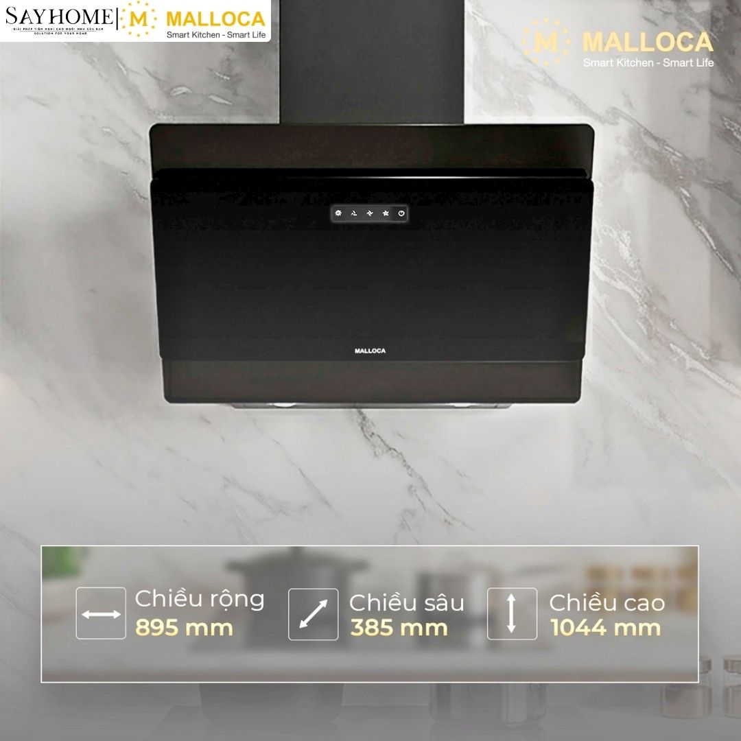Máy hút mùi áp tường Malloca MC 9086HS tại thành phố Hồ Chí Minh