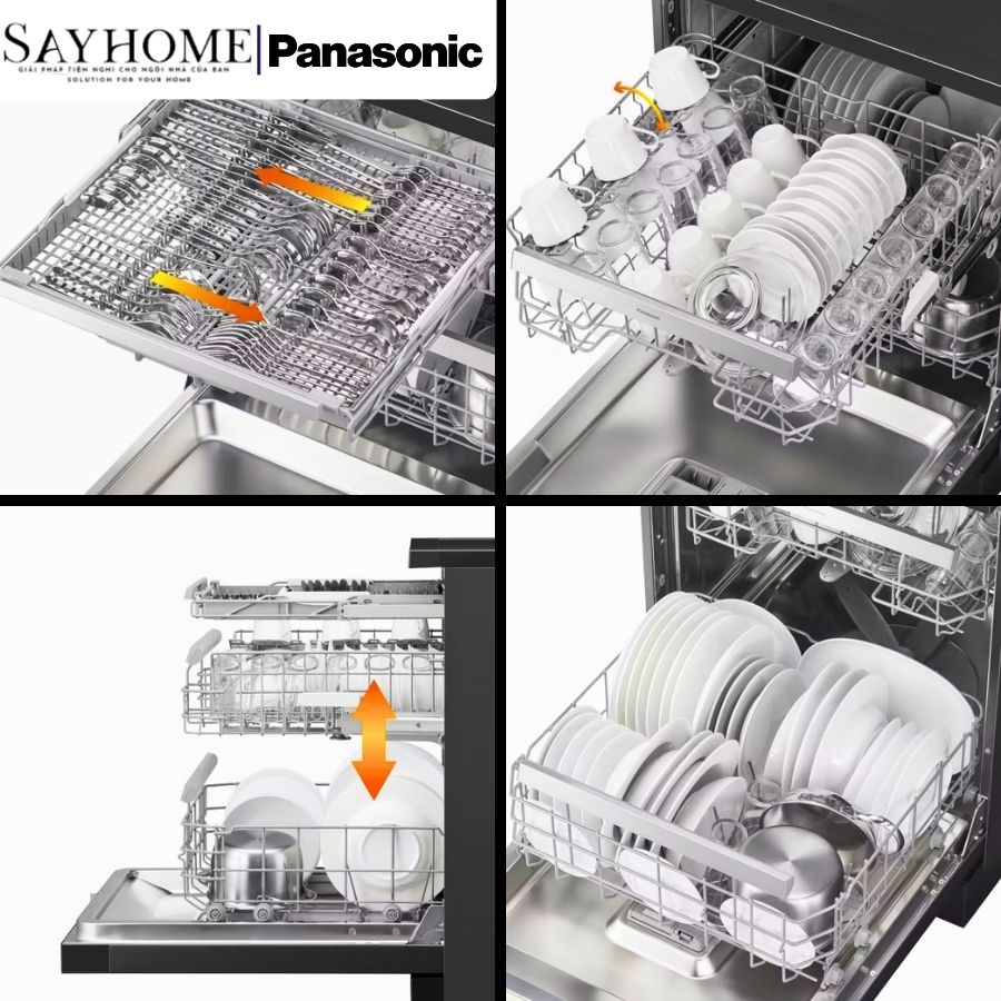Máy rửa chén PANASONIC NP-FMK16XEVN độc lập 15 bộ chén dĩa