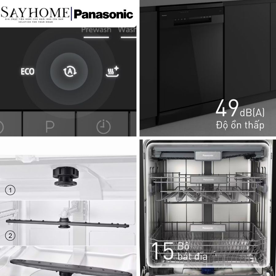 Máy rửa chén PANASONIC NP-6X4MSEVN độc lập 15 bộ chén dĩa tại thành phố Hồ Chí Minh