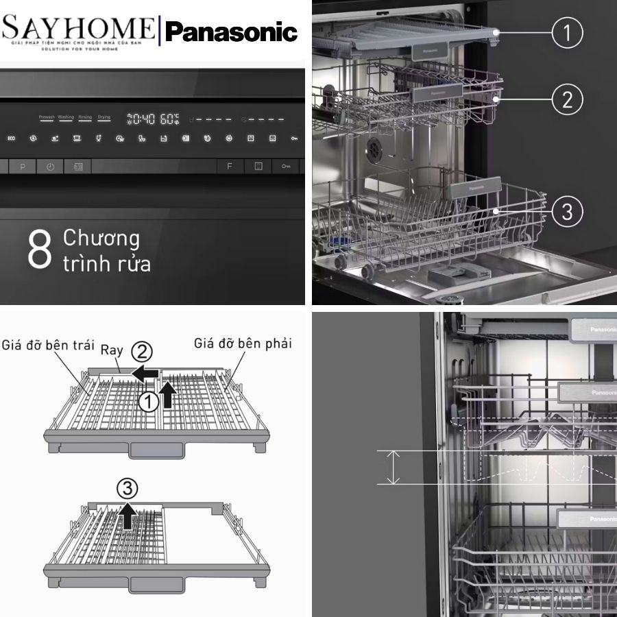 Máy rửa chén PANASONIC NP-6X4MSEVN độc lập 15 bộ chén dĩa tại thành phố Hồ Chí Minh