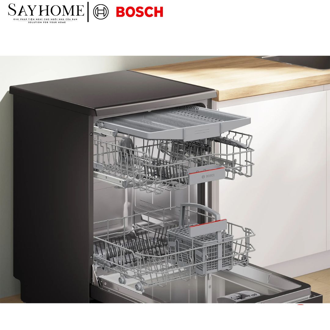 Máy rửa chén bát Bosch SMS4HMC25M Serie 4 độc lập 14 bộ chén dĩa tại thành phố Hồ Chí Minh