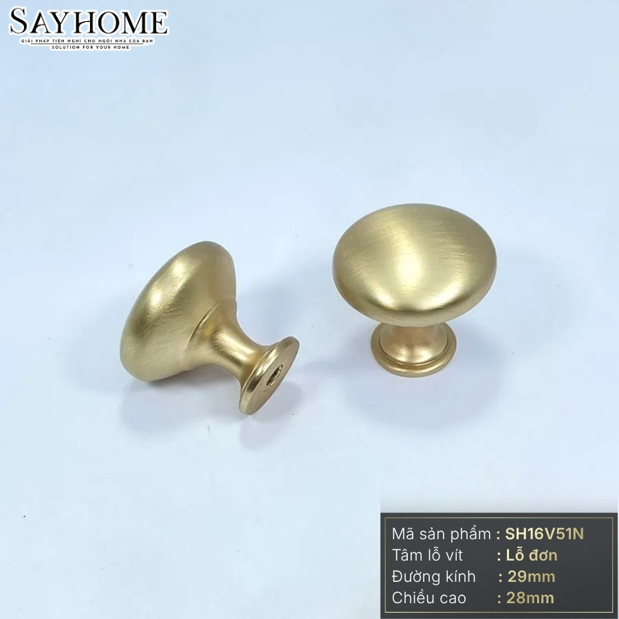 Núm tủ hiện đại màu vàng gold và vàng xước SH16V51N tại thành phố Hồ Chí Minh