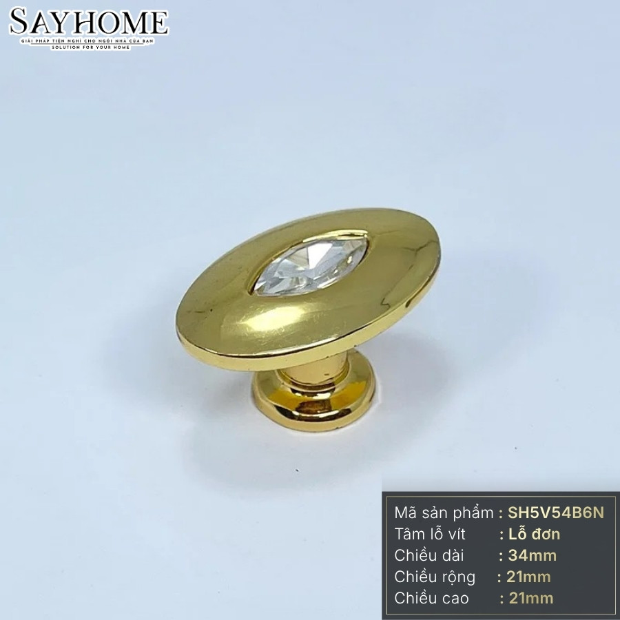 Núm tủ hiện đại màu vàng gold và bạc bóng SH5V54B6N tại thành phố Hồ Chí Minh