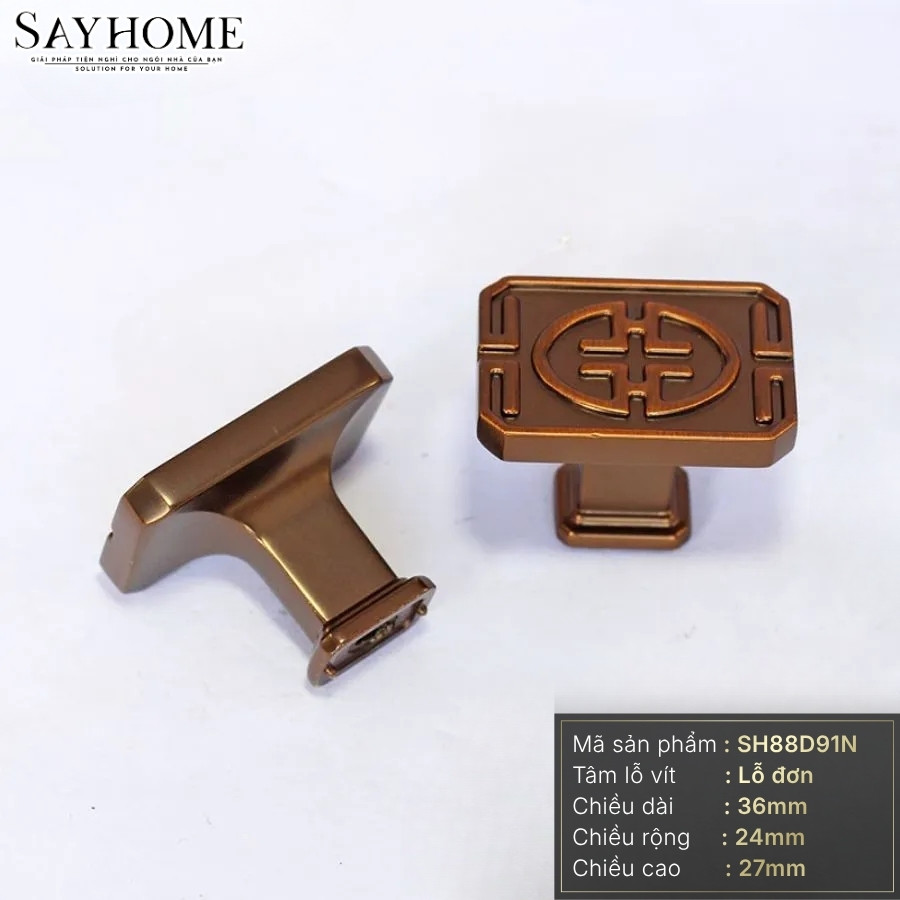 Núm tủ tân cổ điển vintage màu đồng SH88D91N tại thành phố Hồ Chí Minh