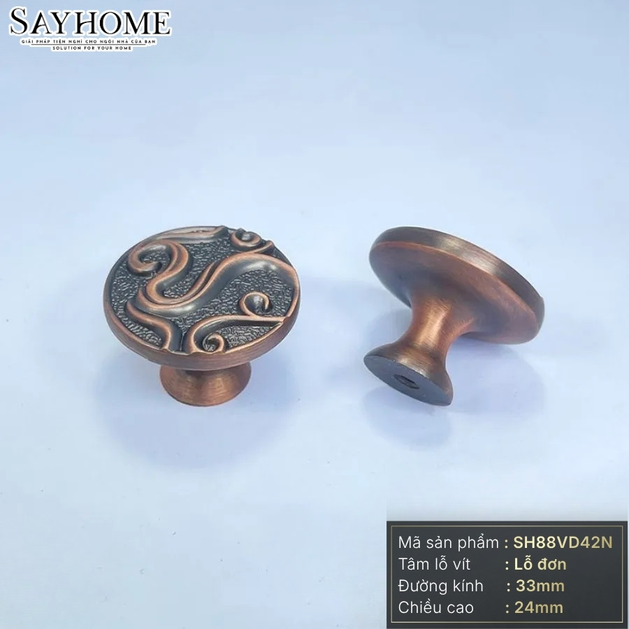 Núm tủ tân cổ điển vintage màu vàng gold, đồng SH88VD42N tại thành phố Hồ Chí Minh