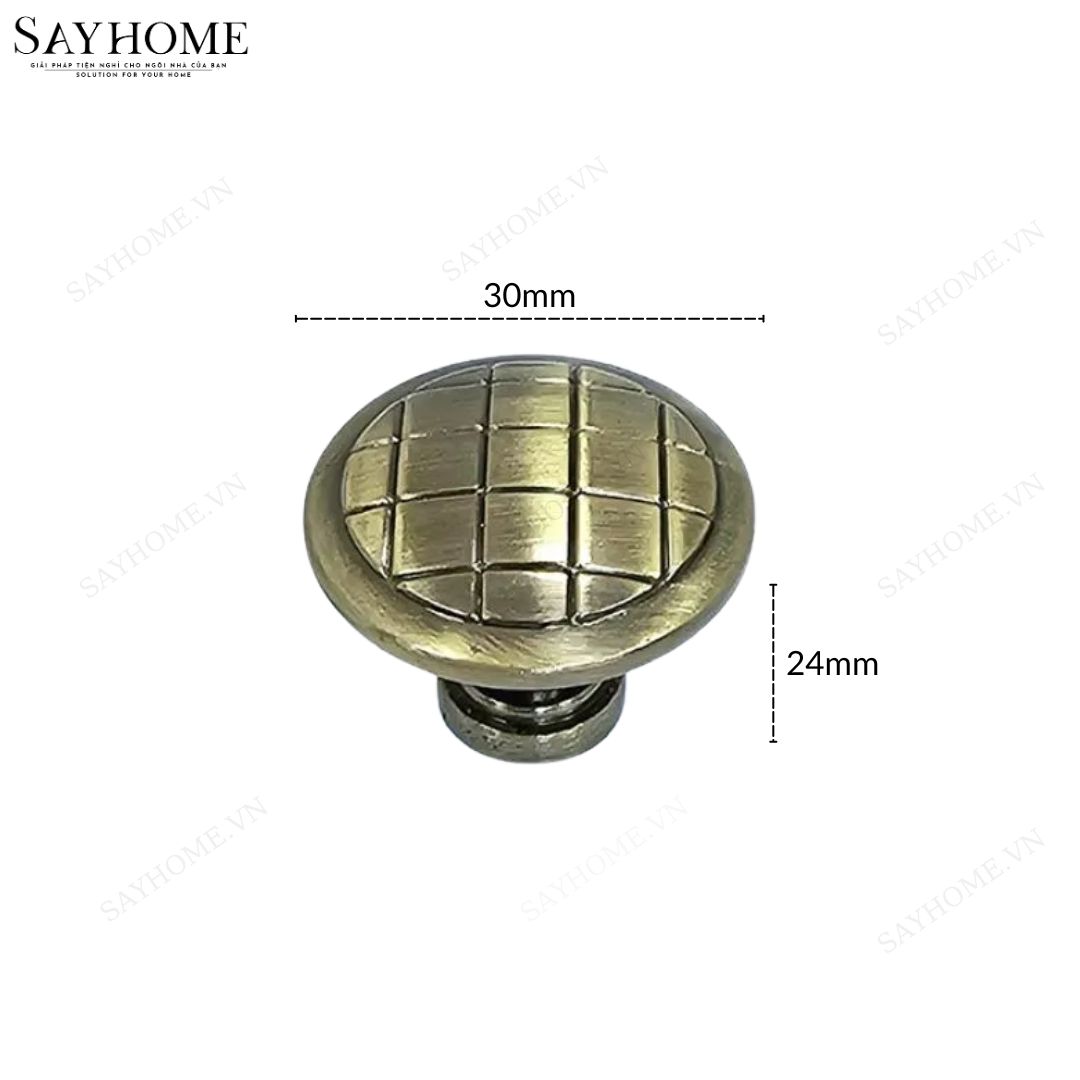 Núm tủ tân cổ điển vintage màu vàng đồng SH9332 tại thành phố Hồ Chí Minh