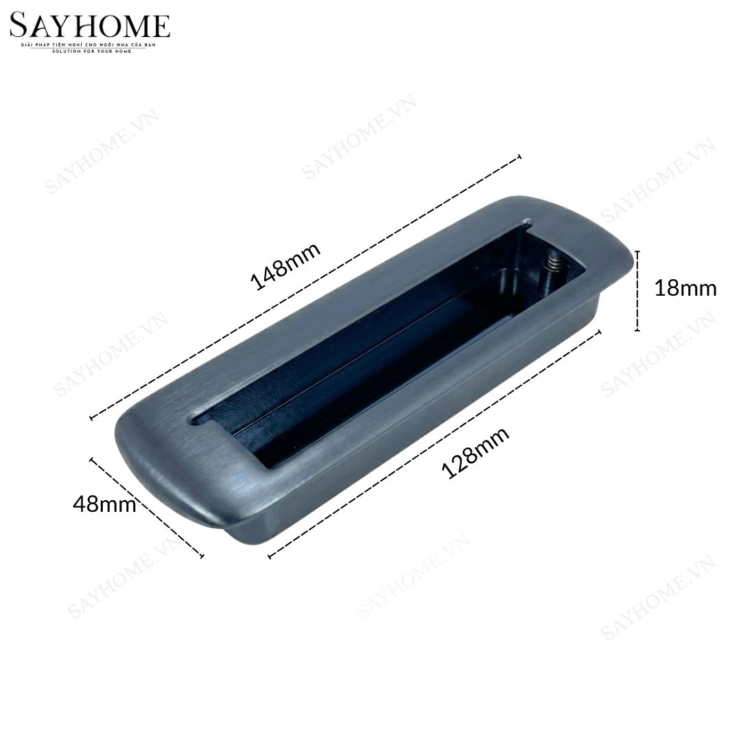 Tay nắm âm tủ hiện đại màu xám đen SH10XD36 tại thành phố Hồ Chí Minh