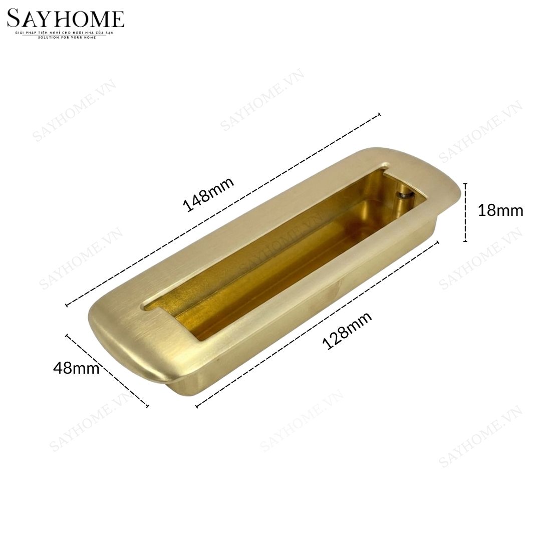 Tay nắm âm tủ hiện đại màu vàng gold SH10V36 tại thành phố Hồ Chí Minh