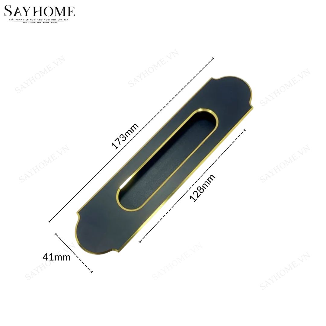 Tay nắm âm tủ hiện đại màu vàng đen SH23D09 tại thành phố Hồ Chí Minh
