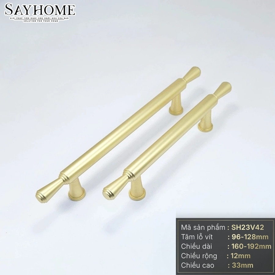 Tay nắm đũa tân cổ điển vintage màu vàng gold SH23V42 tại thành phố Hồ Chí Minh