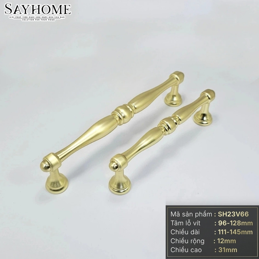 Tay nắm đũa tân tủ cổ điển màu vàng gold SH23V66 tại thành phố Hồ Chí Minh