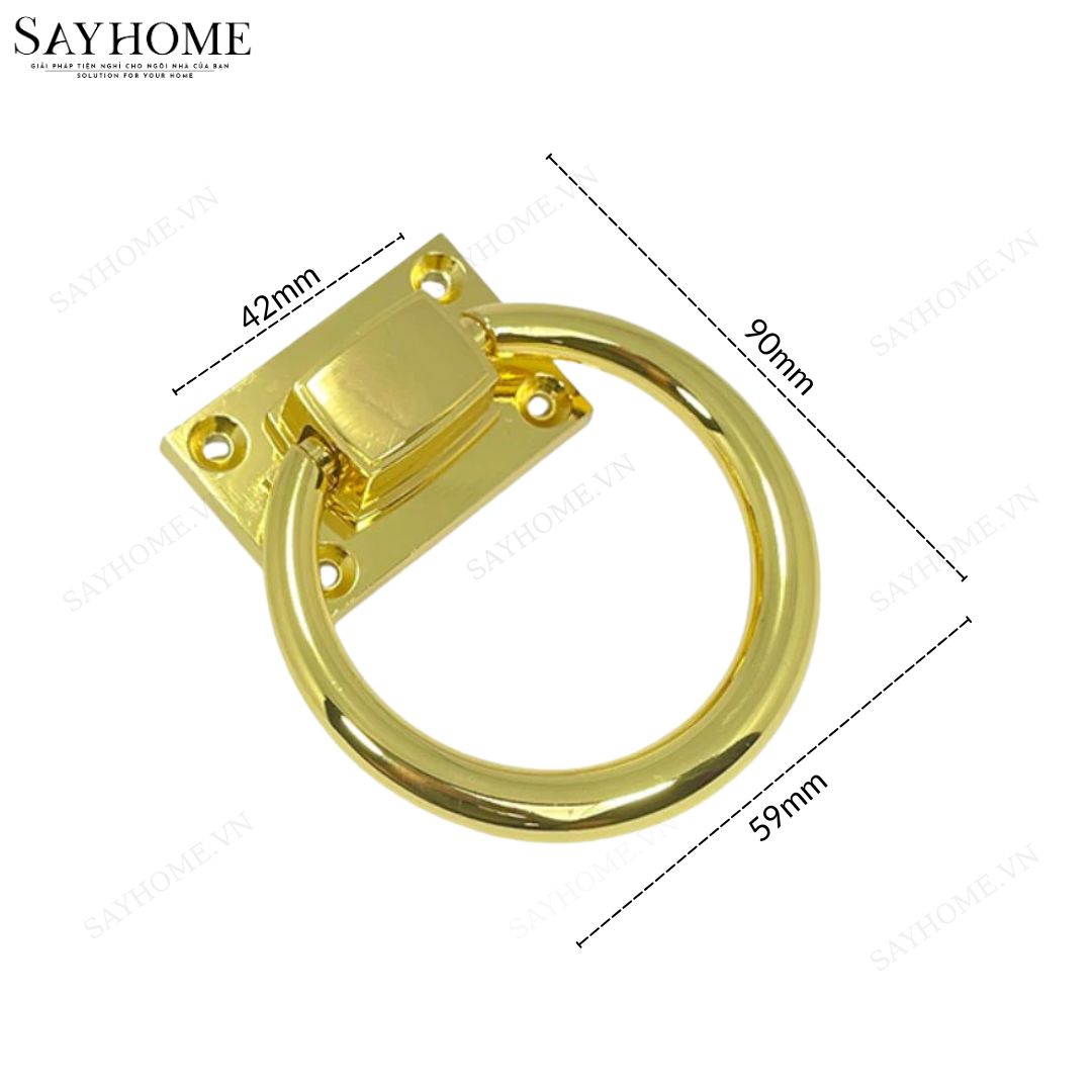 Tay nắm tủ khoen tròn hiện đại vàng gold SH26V61 tại thành phố Hồ Chí Minh