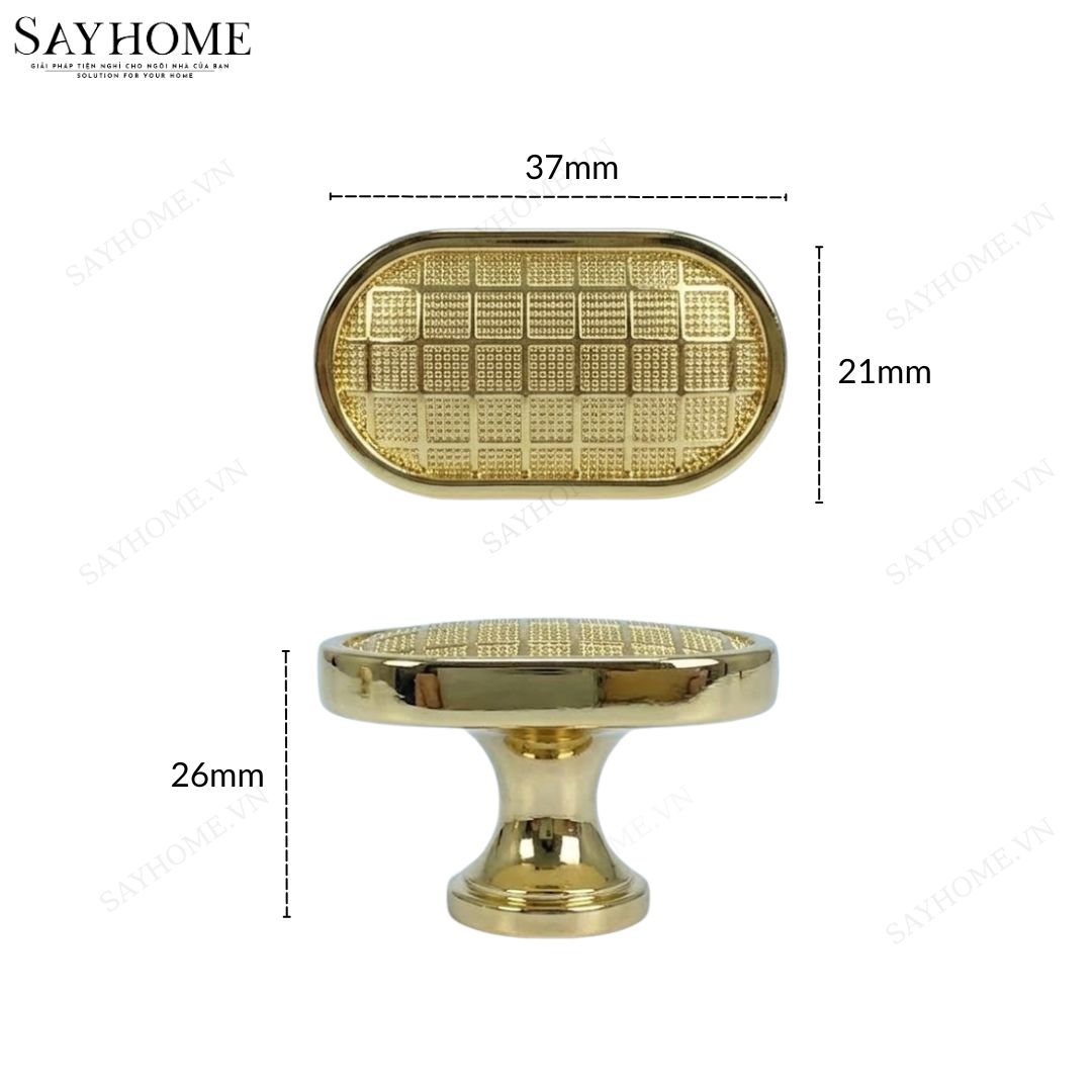 Núm tủ hiện đại màu vàng gold SH2803