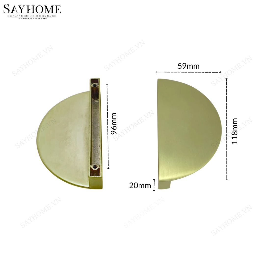 Tay nắm tủ hiện đại bán nguyệt màu vàng gold SH2823 tại thành phố Hồ Chí Minh