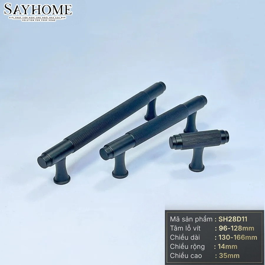 Tay nắm đũa hiện đại màu đen SH28D11 tại Tân Bình