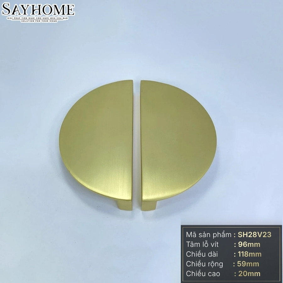 Tay nắm tủ hiện đại bán nguyệt màu vàng gold SH28V23 tại thành phố Hồ Chí Minh