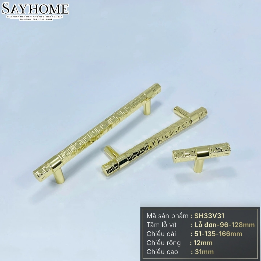 Tay nắm đũa hiện đại màu vàng gold SH33V31 tại thành phố Hồ Chí Minh