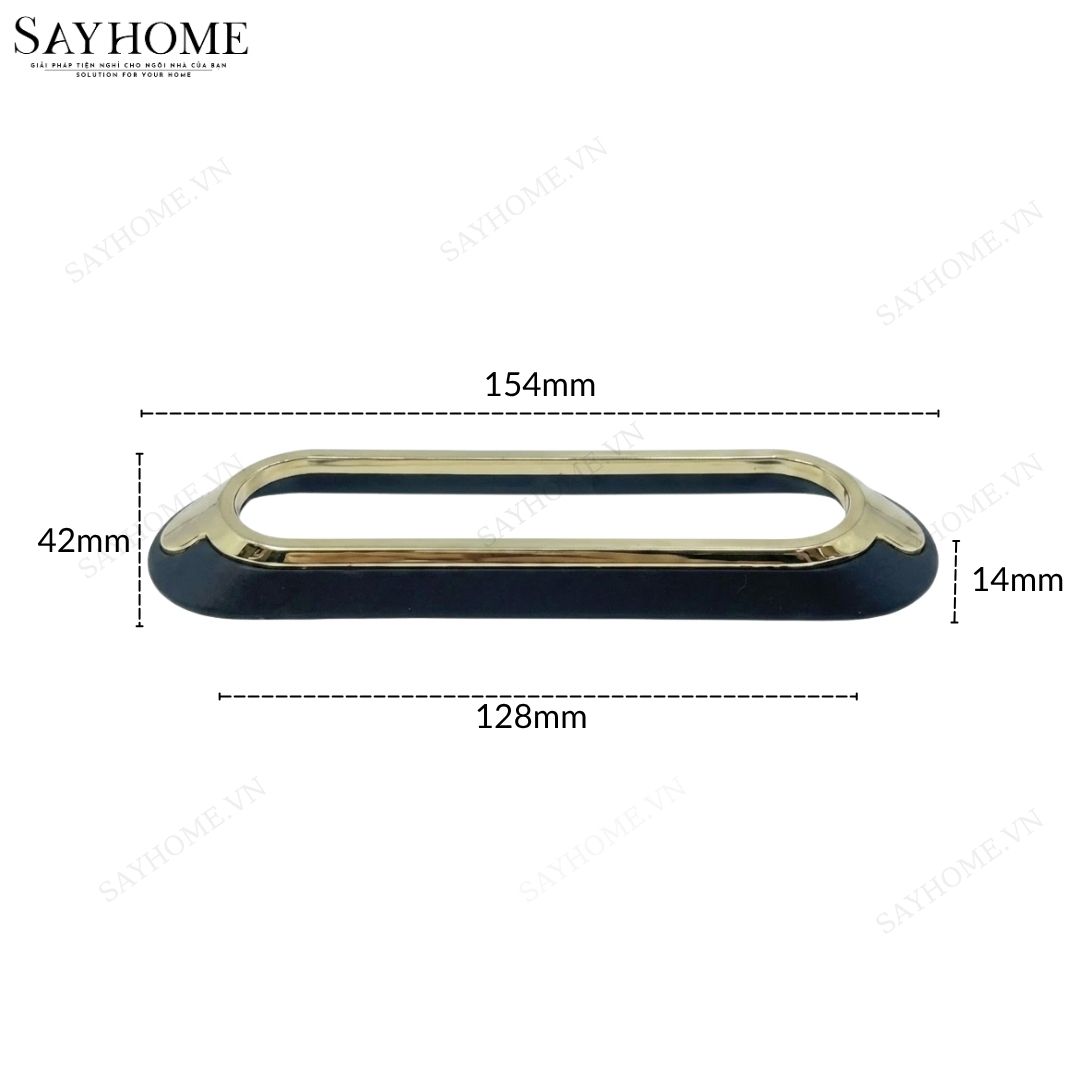 Tay nắm tủ hiện đại màu đen vàng SH5D52V8 tại Tân Bình