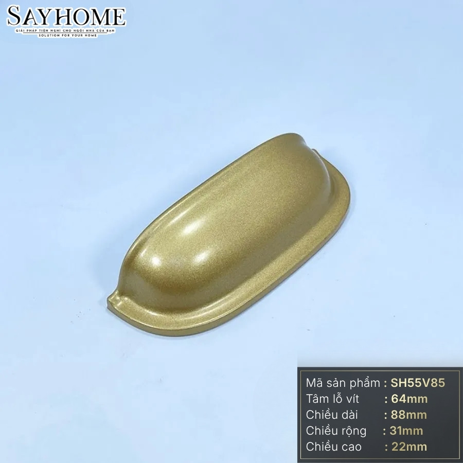 Tay nắm tủ hiện đại bán nguyệt màu vàng gold SH55V85  tại thành phố Hồ Chí Minh