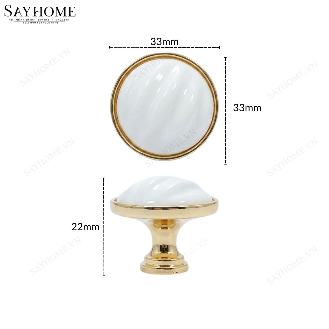 Núm tủ tân cổ điển vintage màu vàng gold SH5651 tại thành phố Hồ Chí Minh