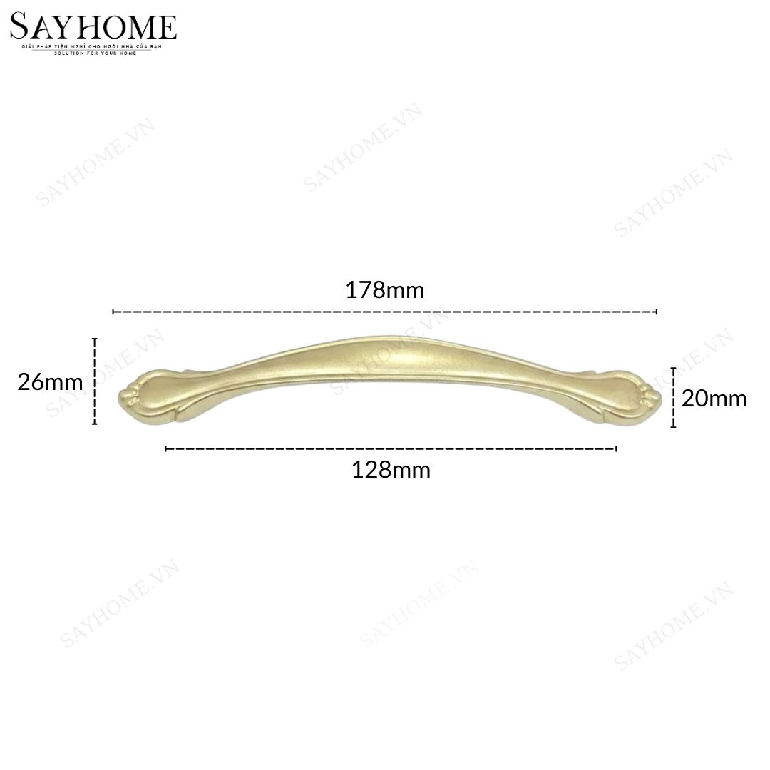 Tay nắm tủ tân cổ điển vintage màu vàng gold SH5707 tại thành phố Hồ Chí Minh