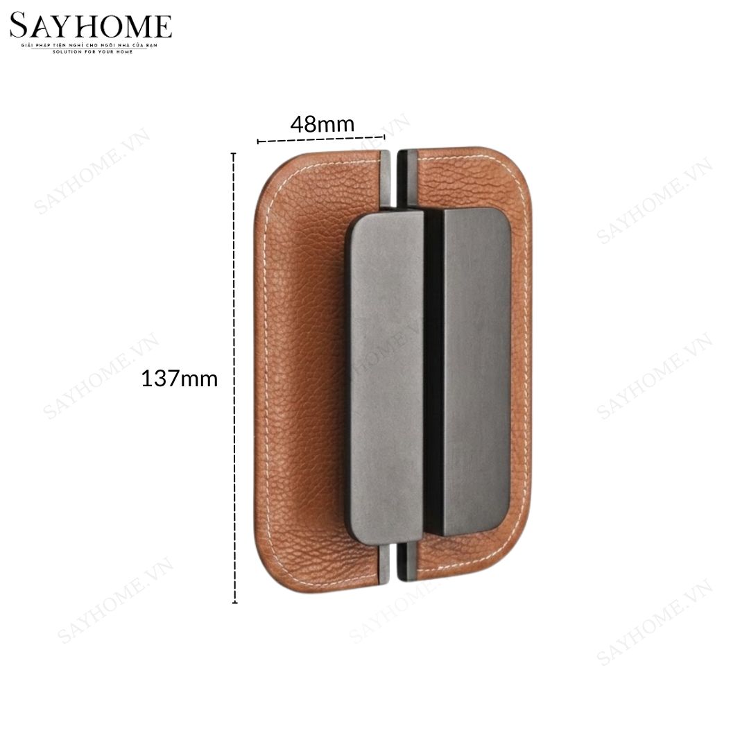 Tay nắm da hiện đại màu ghi xám SH8003 tại thành phố Hồ Chí Minh