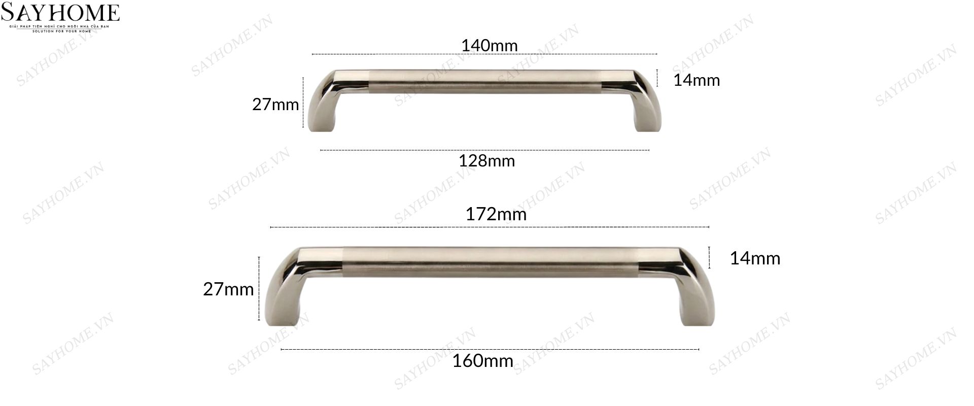 Tay nắm tủ hiện đại màu inox ánh vàng SH8I29V3 tại thành phố Hồ Chí Minh