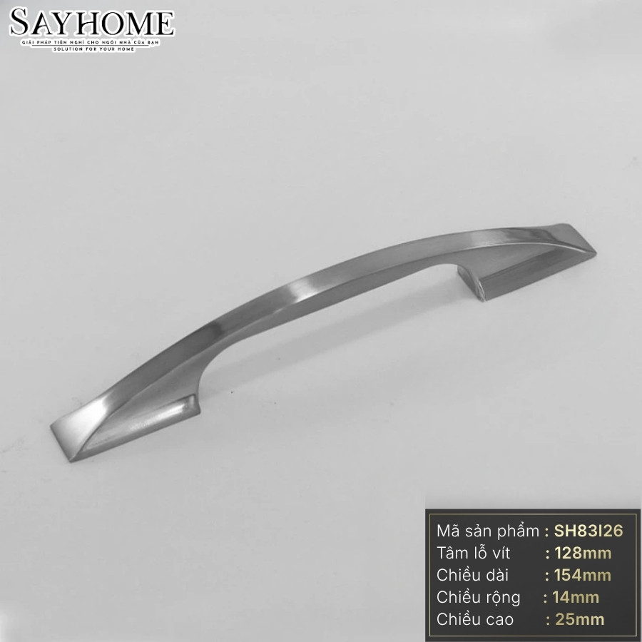 Tay nắm tủ hiện đại màu inox SH83I26 tại thành phố Hồ Chí Minh
