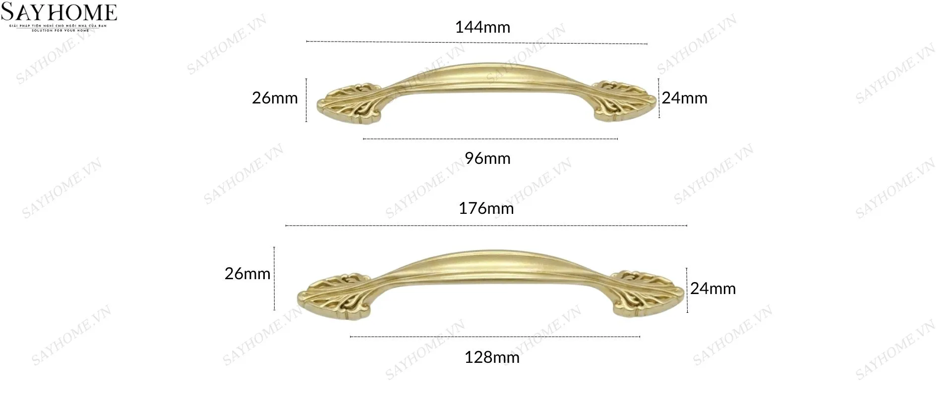 Tay nắm tủ tân cổ điển vintage màu vàng gold SH88V37 tại Thành phố Hồ Chí Minh