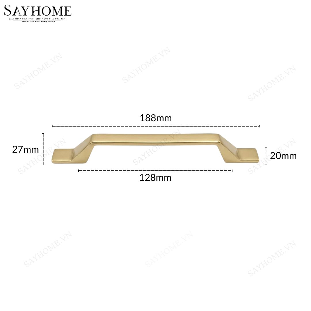 Tay nắm tủ hiện đại màu vàng gold SH88V76 tại thành phố Hồ Chí Minh