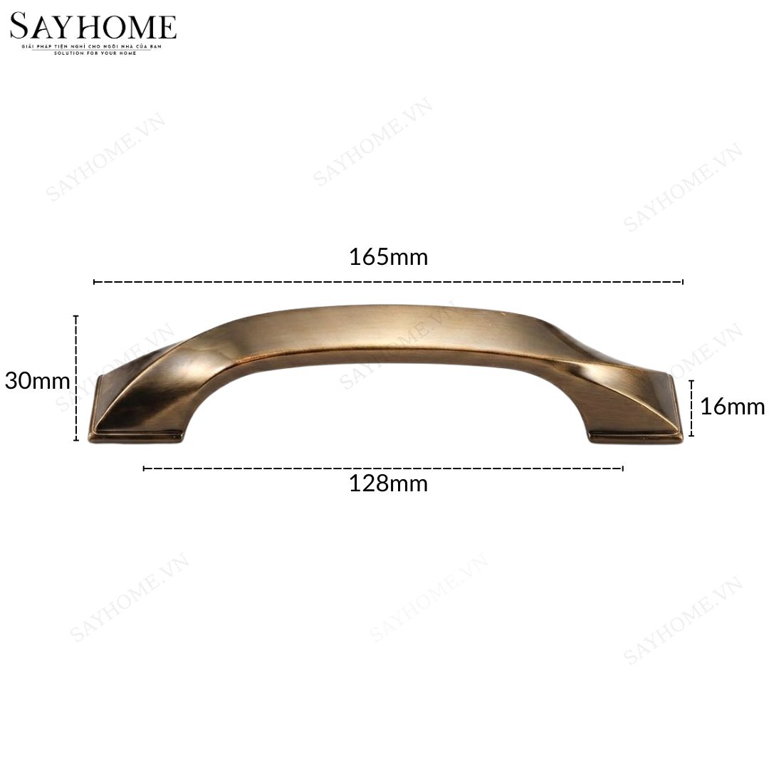 Tay nắm tủ hiện đại màu vàng đồng SH88D83 tại thành phố Hồ Chí Minh