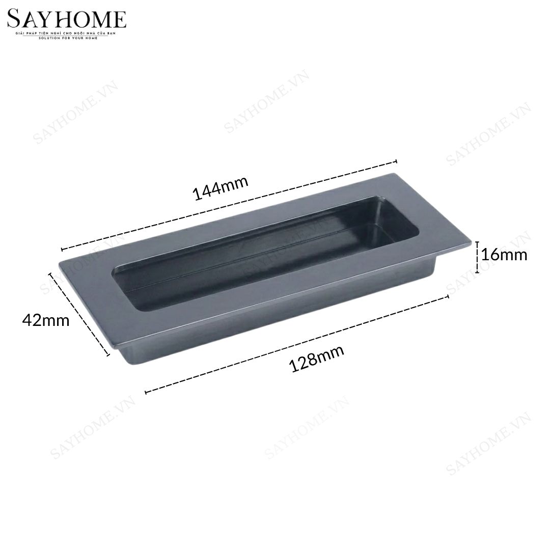 Tay nắm âm tủ hiện đại màu bạc SH10B74 tại Tân Bình