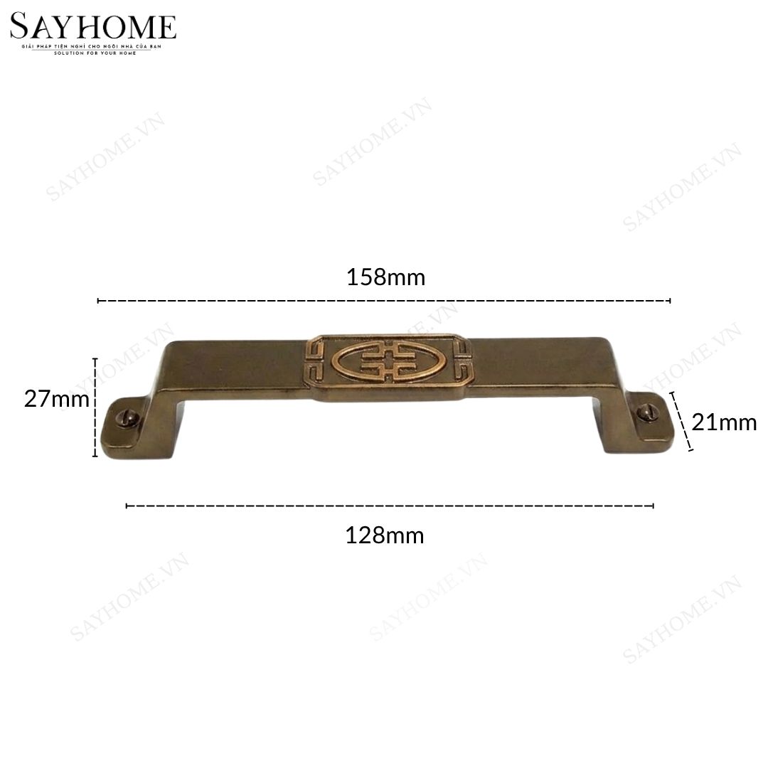 Tay nắm tủ tân cổ điển vintage màu đồng SH88D91 tại thành phố Hồ Chí Minh