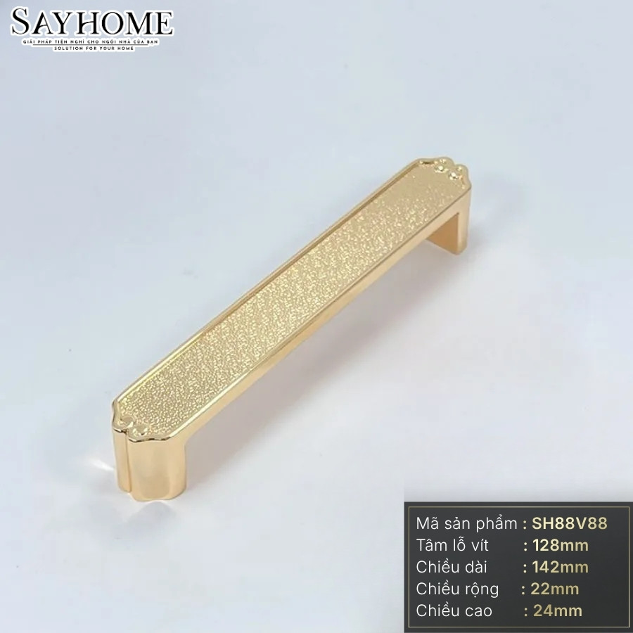 Tay nắm tủ tân cổ điển vintage màu vàng gold SH88V88 tại thành phố Hồ Chí Minh