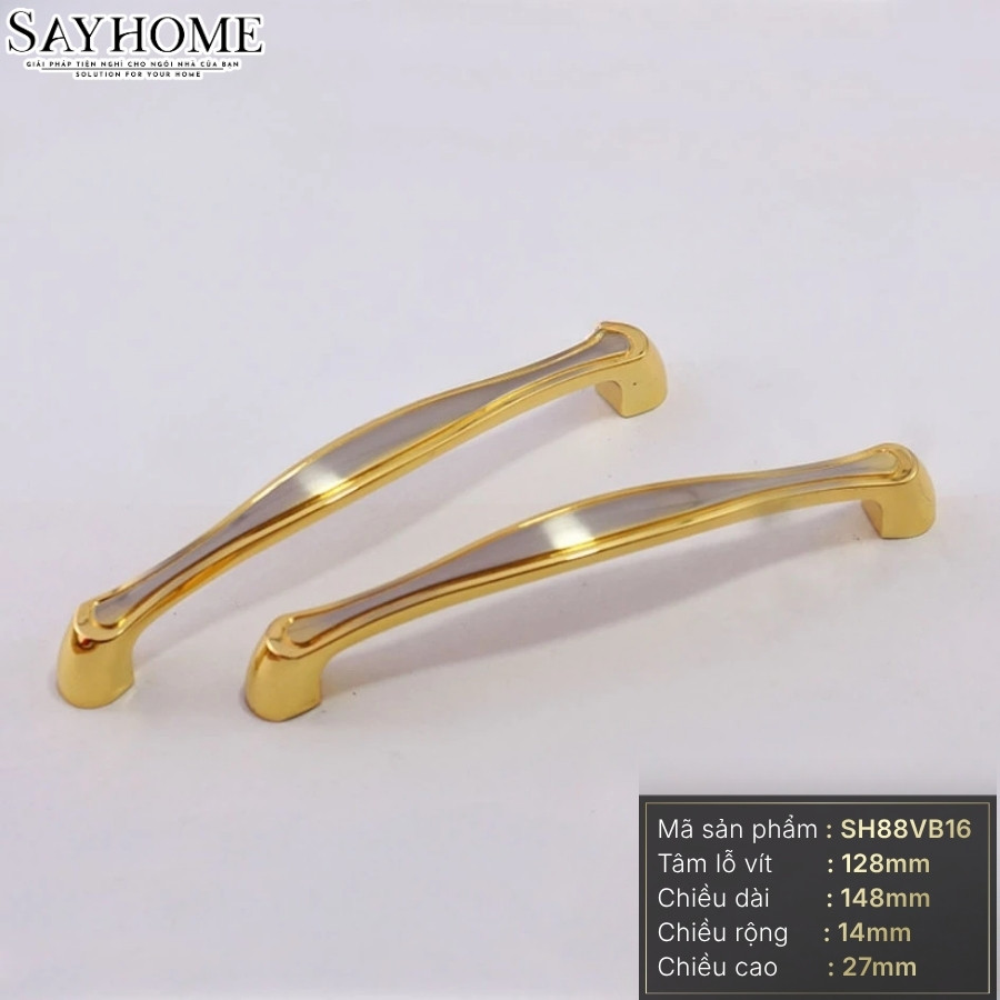 Tay nắm tủ hiện đại màu vàng gold ánh bạc SH88VB16 tại thành phố Hồ Chí Minh