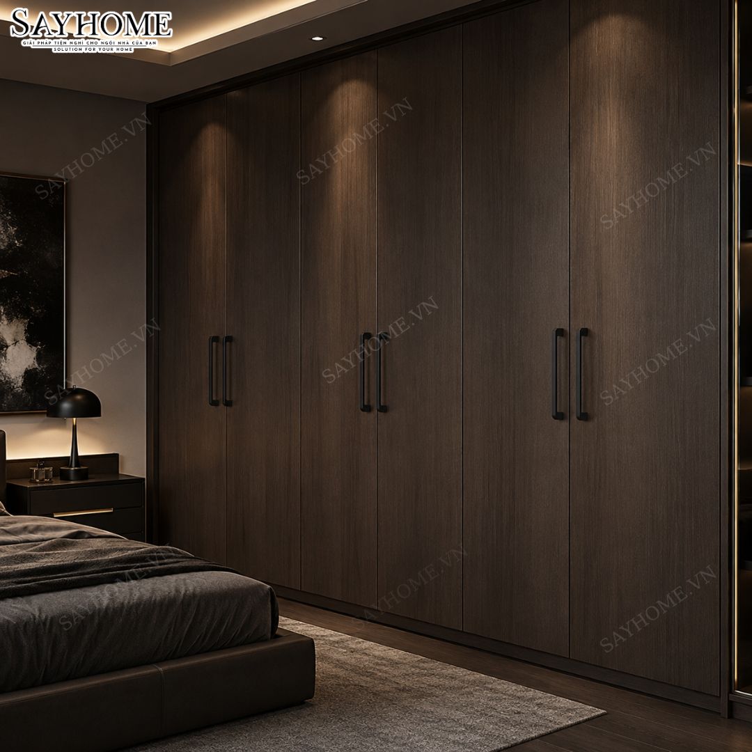 Tay nắm tủ hiện đại màu đen SH8911 tại Tân Bình
